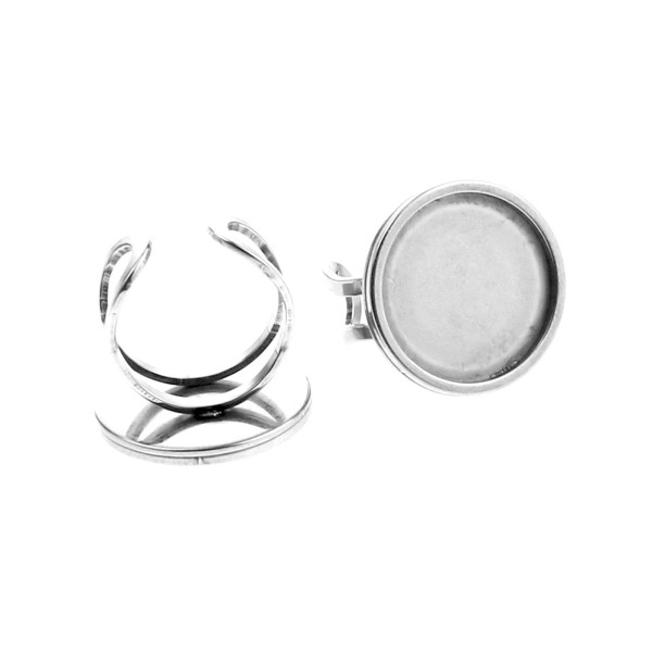 Support de Bague Ronde 25 mm en Acier Inoxydable 304 Argenté qualité Extra