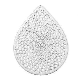 Estampes Pendentifs Goutte 29mm métal finition Argenté