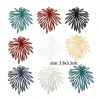 Estampes Pendentifs Fleurs feuille 39mm métal finition Doré