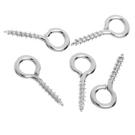Pitons à visser 12 par 5 par 1mm métal couleur Argent Platine