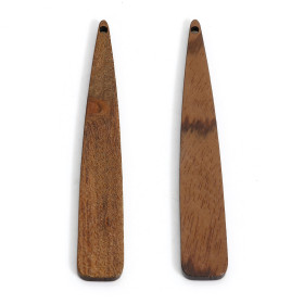 Pendentifs longues gouttes en Bois 54mm