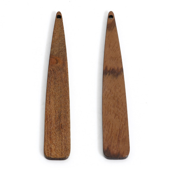 Pendentifs longues gouttes en Bois 54mm