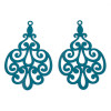Estampes Pendentifs Arabesque 45mm – Métal finition Bleu Vert Pétrole