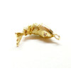 Pendentif Poisson 3D articulé 33mm, Cuivre finition Doré à l'or fin 18K