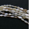 Perles nacre forme Navette, marquise 10 mm coloris Blanc Crème