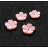 Perles intercalaire 3D forme Fleur Nacre sculptée 10mm en Nacre naturelle finition Rose pastel