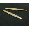 Pendentifs Oblongs Fins 62mm – Laiton Doré  à l'or fin 18K