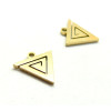 pendentifs triangle 12 mm – Acier inoxydable 304 – Finition dorée