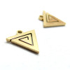 pendentifs triangle 12 mm – Acier inoxydable 304 – Finition dorée