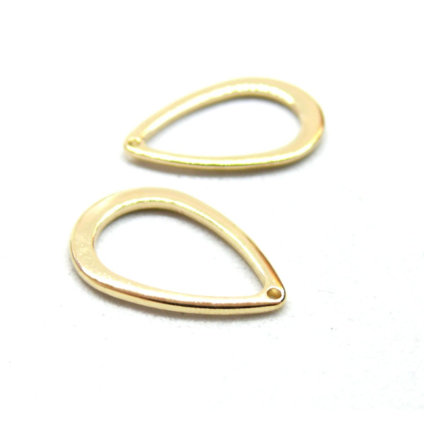 Pendentifs Goutte 17mm en Acier Inoxydable 304 finition Doré à l'or fin 24K