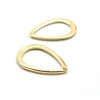 Pendentifs Goutte 17mm en Acier Inoxydable 304 finition Doré à l'or fin 24K