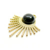 Pendentif Eventail 26mm en Acier Inoxydable 304 finition Doré
