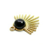 Pendentif Eventail 26mm en Acier Inoxydable 304 finition Doré