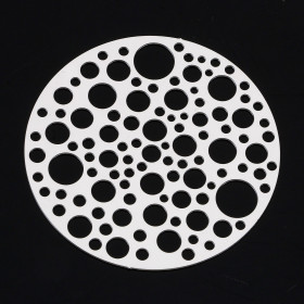 Estampes Bulles dans cercle 40mm en Acier Inoxydable 304 finition Argenté