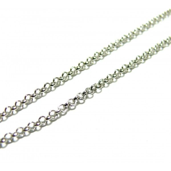 Chaine maille rollo 4mm metal couleur Argent Platine