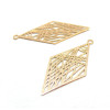 Estampes Pendentifs Losange Art déco 33mm métal finition Doré