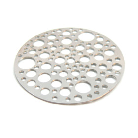 Estampes Bulles dans cercle 40mm en Acier Inoxydable 304 finition Argenté