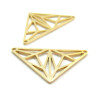 Connecteur Triangle Art Déco 28mm en Acier Inoxydable finition Doré