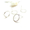 Boucles d'oreille Puce Cercle 12 mm en Laiton finition PLATINIUM