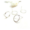 Boucles d'oreille Puce Cercle 12 mm en Laiton finition PLATINIUM