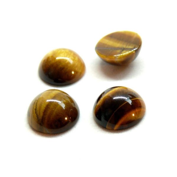 Cabochons demi perle 10mm Oeil du Tigre Coloris 35