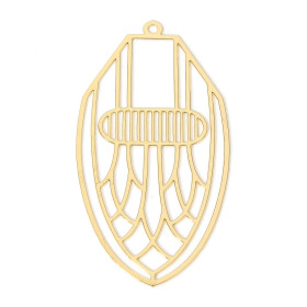 Estampes type Art Déco 50mm en métal finition Doré