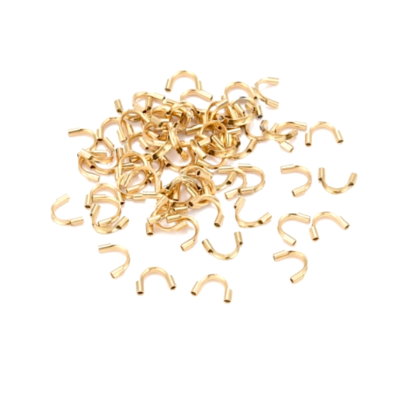 Protections pour fil câblé Acier Inoxydable 304 1mm finition Doré 18KT