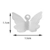 Pendentifs Papillon 3D 15mm en Acier Inoxydable finition Argenté REF 4
