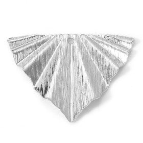 Pendentifs forme Eventail 29 mm Cuivre finition Platinium