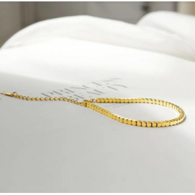 Bracelet Cube 3mm en Acier Inoxydable 304 finition Doré à l'Or fin 18K