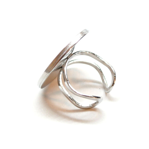 Support de Bague Ronde 25 mm en Acier Inoxydable 304 Argenté qualité Extra