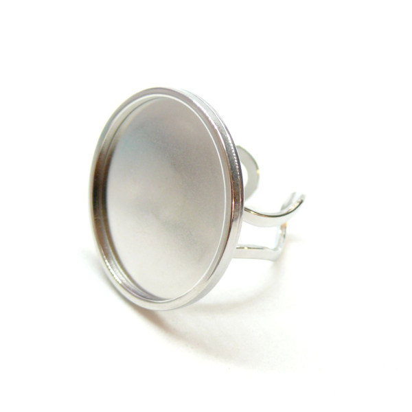 Support de Bague Ronde 25 mm en Acier Inoxydable 304 Argenté qualité Extra