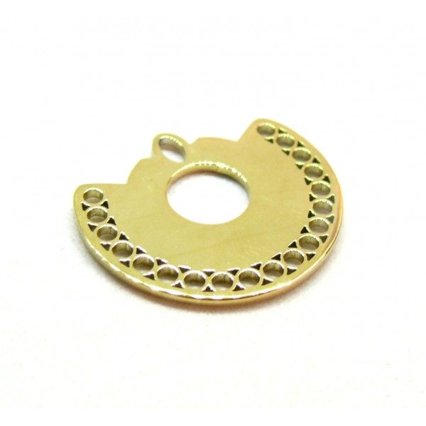 Pendentifs, multi connecteurs forme Géométrique 19mm, Acier Inoxydable 304 finition Doré - pour bijoux raffinés