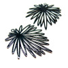 Estampes Pendentifs Fleurs feuille 39mm métal finition Noir