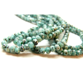 Perles Rondelle facettée 2 par 4 mm Jade Malaisienne