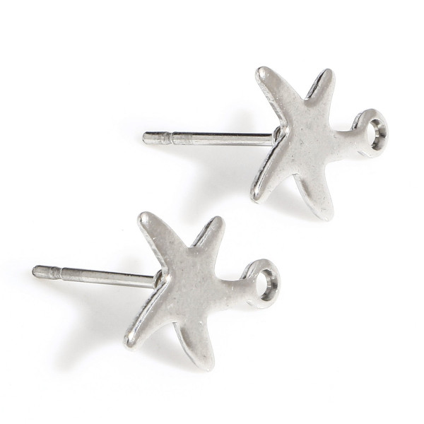 Boucles d'oreille PUCE Etoile 12 mm en Acier Inoxydable 304