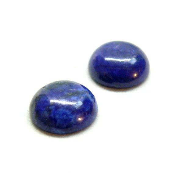 H11R416 PAX 4 cabochons, demi perle 10mm, Lapis lazuli, Coloris 33