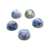 Cabochons, demi perle 8mm, Jaspe Bleu blanc