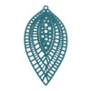 Estampes Pendentifs marquise Travaillées 45mm métal finition Bleu vert pétrole