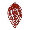 Estampes Pendentifs marquise Travaillées 45mm métal finition Rouge