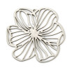Pendentifs fleur stylisée 30mm en  Acier Inoxydable 304 finition Argenté