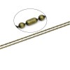 Chaine, Chainette à Maille Bambou métal couleur Bronze 3 par 1.5mm