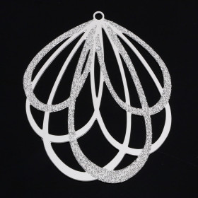 Pendentifs Art Déco 47mm Stardust en Acier Inoxydable 304 finition Argenté