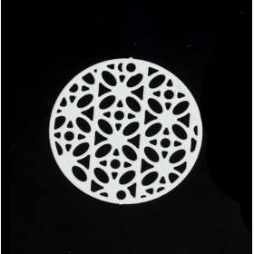 Estampes pendentif filigrane Mandala 20 mm métal coloris Argenté