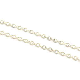 Chaine maille forçat 2 par 1.5mm - en Acier Inoxydable 304 -finition Argenté