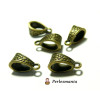 6 bélières, anneau pour pendentif ref P10385 Bronze