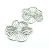 Pendentifs fleur stylisée 30mm en  Acier Inoxydable 304 finition Argenté