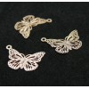 Estampes Pendentifs Papillons 15mm métal finition Doré