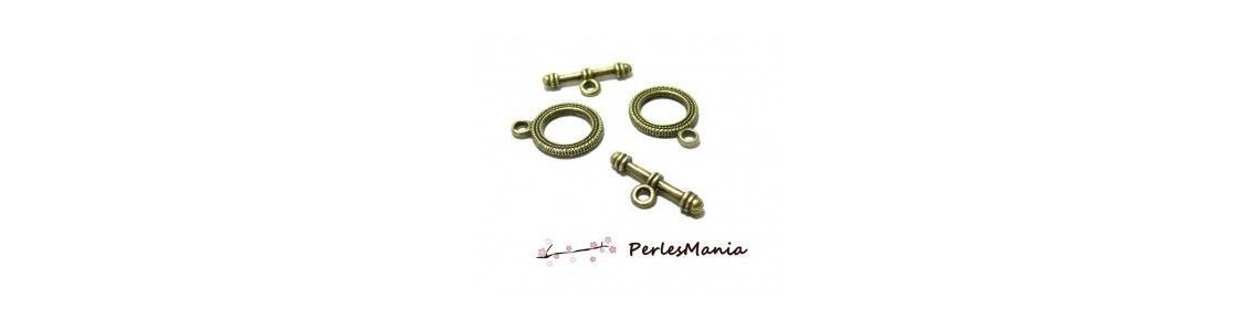 Fermoirs toggle bronze et or